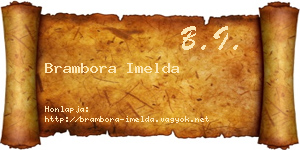 Brambora Imelda névjegykártya